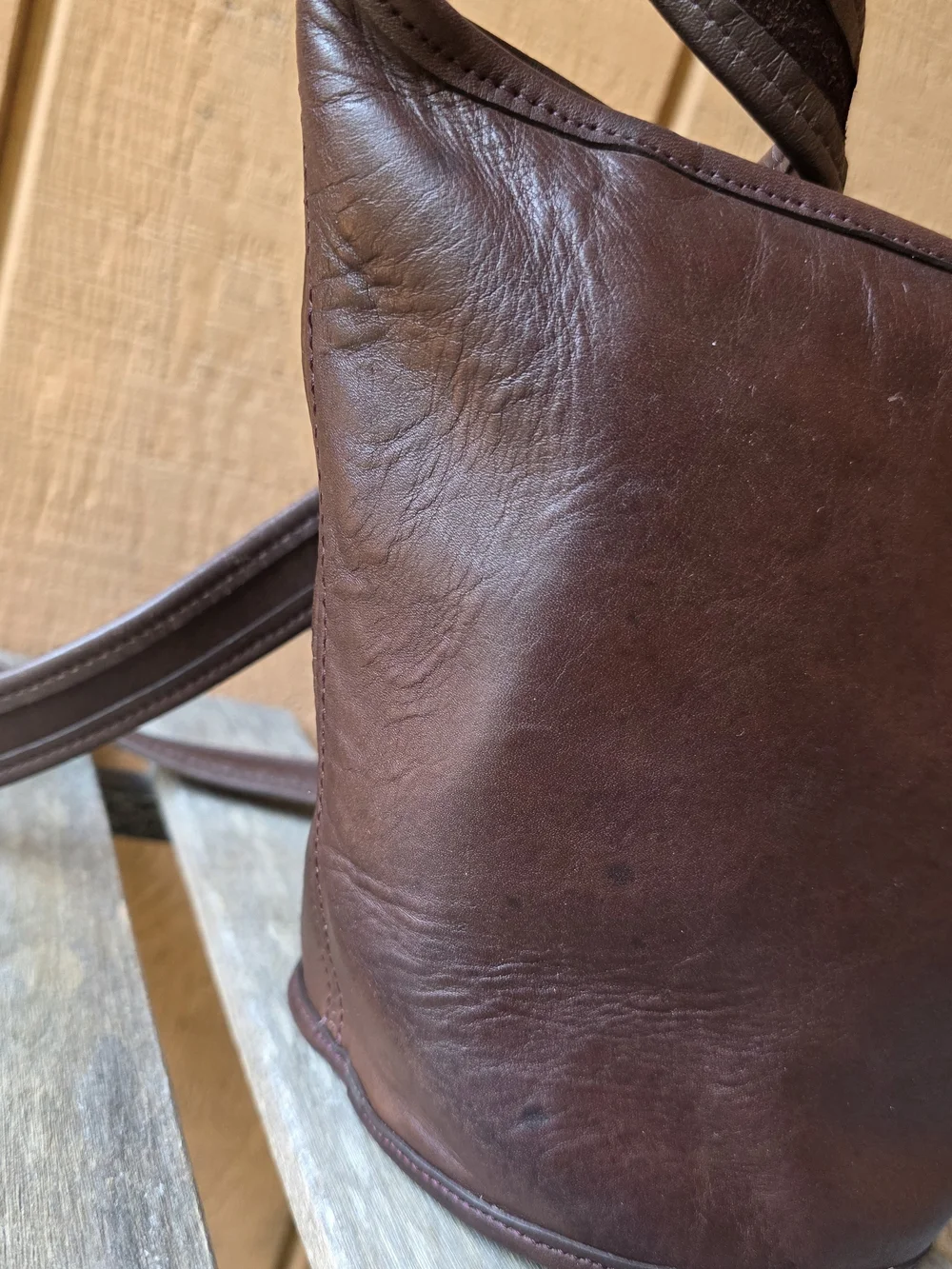Legacy Vintage 90s 9019 Coach Brown Maggie Duffle Bucket Bag
